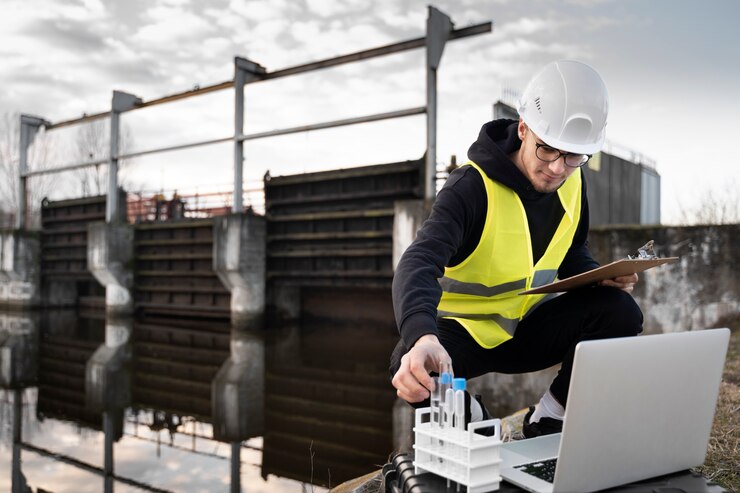 full-shot-engineer-with-laptop-outdoors_23-2149354034